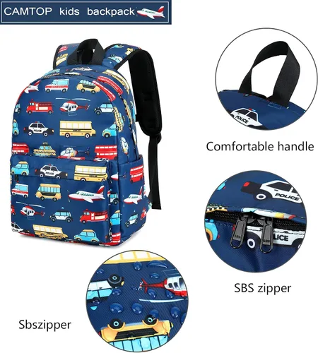Miniatura 5 de CAMTOP - Conjunto de mochila y lonchera con estampados divertidos para niños de preescolar y primaria