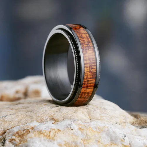 Miniatura 67 de King Will Anillo giratorio de acero inoxidable 316L para hombres y mujeres, 0.315 in de dragón/nudo celta, anillo para ansiedad para aliviar