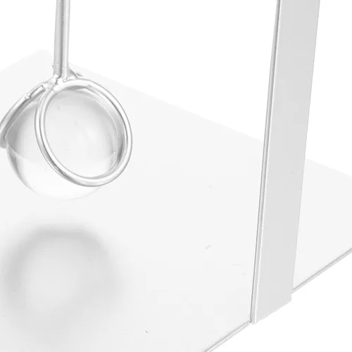 Miniatura 8 de Amosfun Farmhouse Flat Napkin Holder with Weighted Arm, Metal Paper Towel Stand for Kitchen and Dining Tabletop, Silver Square Tissue Organizer for