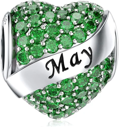 Miniatura 7 de Abalorio Dalaran de plata de ley 925 con forma de corazón, para brazalete, feliz cumpleaños, para mujer