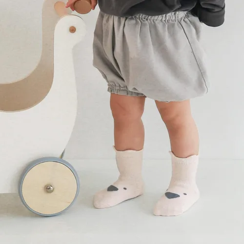 Miniatura 5 de BOOPH Calcetines antideslizantes para niños pequeños, 5 pares