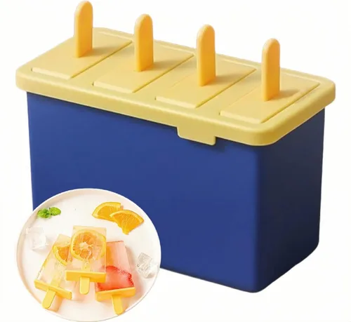 Miniatura 8 de Juego de 6 moldes clásicos para paletas de silicona, moldes para hacer helados, moldes para hacer helados, accesorios de cocina, fácil liberación