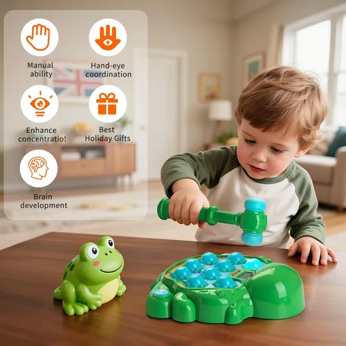 Miniatura 2 de Juguetes interactivos de golpear al topo para niños de 2 a 4 años, juguetes educativos de aprendizaje para niños pequeños de 2, 3, 4, 5, 6 años