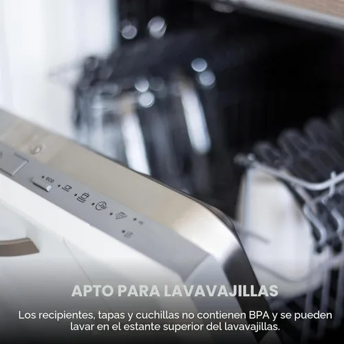 Miniatura 11 de Ninja Combinación de licuadora y procesador de alimentos, sistema de licuadora Foodi Power para batidos, cuencos, untables y batidos, 6 funciones