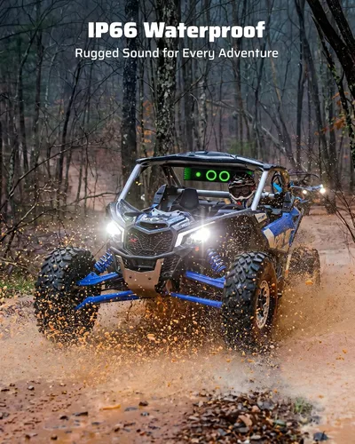 Miniatura 4 de Ehaho Barra de sonido UTV de 25 pulgadas, IP66 impermeable Bluetooth barra de sonido para carrito de golf, barra de sonido ATV con iluminación RGB