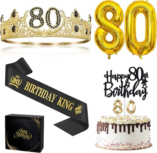 Miniatura 35 de Regalos de cumpleaños número 17 para niño, decoraciones de cumpleaños número 17 para niños, suministros de decoración de fiesta, incluyendo corona