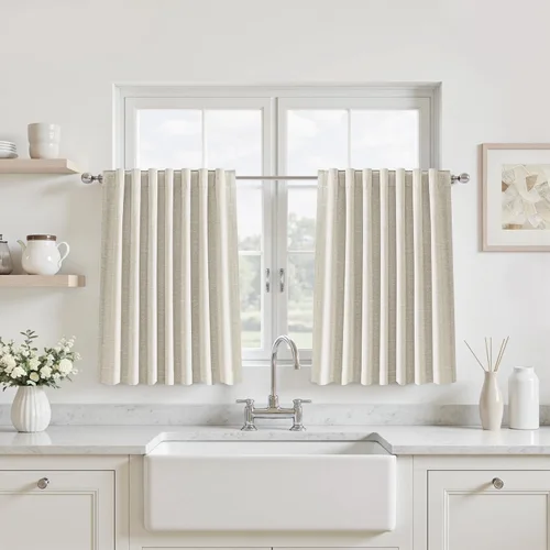Miniatura 39 de Cortinas opacas de 54 pulgadas de largo para dormitorio, sala de estar, cortinas beige con aislamiento térmico, oscurecimiento de la habitación