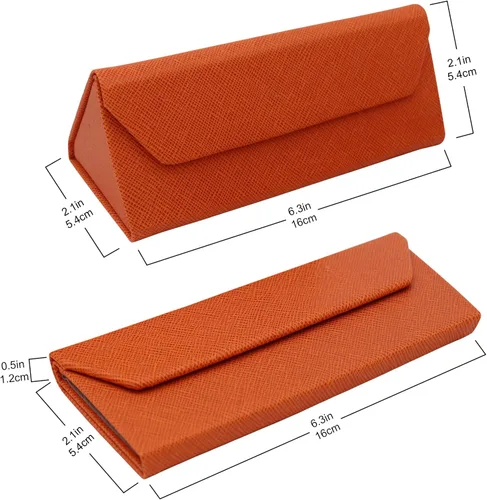 Miniatura 90 de Real Sic Funda para lentes de sol para hombres y mujeres, soporte magnético plegable para lentes de sol, inspirado en el color sólido