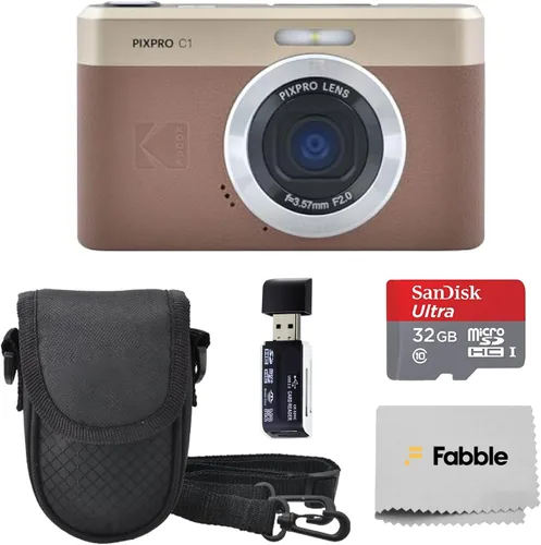 Miniatura 9 de Kodak PIXPRO C1 - Cámara digital compacta (negro) con tarjeta microSDHC de 32 GB, funda protectora para cámara, lector de tarjetas USB de alta