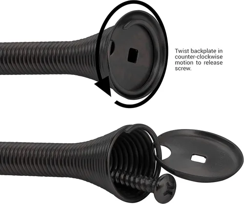 Miniatura 5 de Rok Hardware ROKDS1ORB - Paquete de 10 topes de puerta de 3 pulgadas (2.992 in) con resorte flexible y acabado de bronce aceitado, protectores