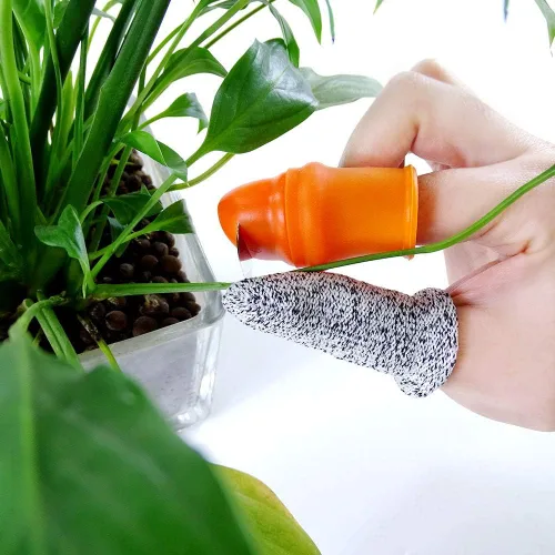 Miniatura 8 de YBB Herramienta de recolección de cuchillos de silicona para el pulgar de jardinería, herramienta de recolección de frutas para plantas de dedo