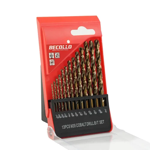Miniatura 17 de Juego de brocas de cobalto de 1/4 de pulgada, brocas helicoidales M35 Jobber, adecuadas para perforar en metal duro, acero inoxidable, hierro