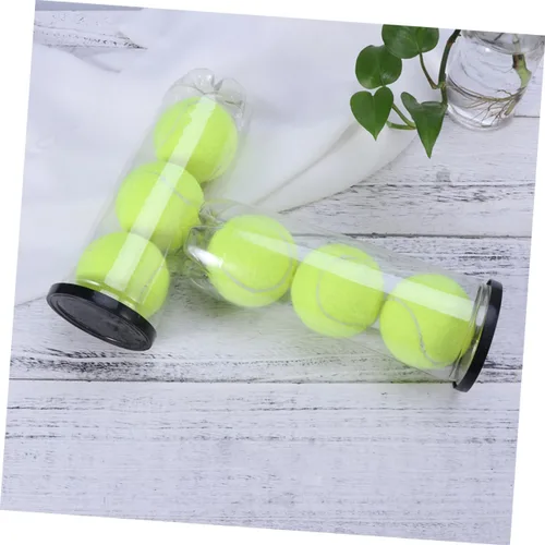 Miniatura 2 de Toddmomy 6 unidades de cilindro de tenis transparente contenedor negro para pelotas de tenis con tapa, organizador de almacenamiento de pelotas