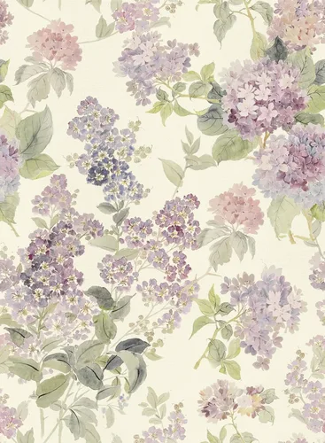 JiffDiff Papel tapiz floral moderno para despegar y pegar, papel de pared de flores lilas moradas, papel tapiz autoadhesivo vintage para decoración