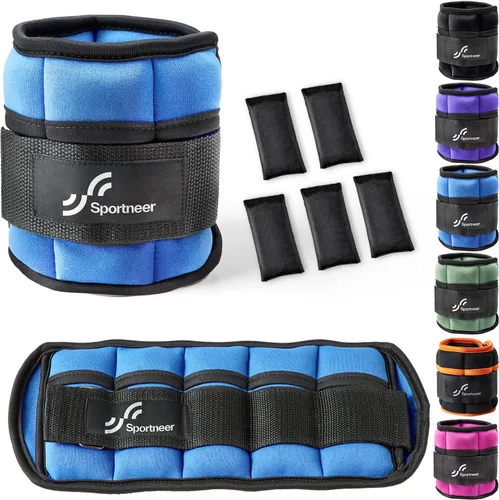 Miniatura 15 de Sportneer Adjustable Ankle/Wrist Weights for Men Women Kids, Weighted Leg & Cuff Strength Training for Yoga Walking Running Aerobics Gym Fitness
