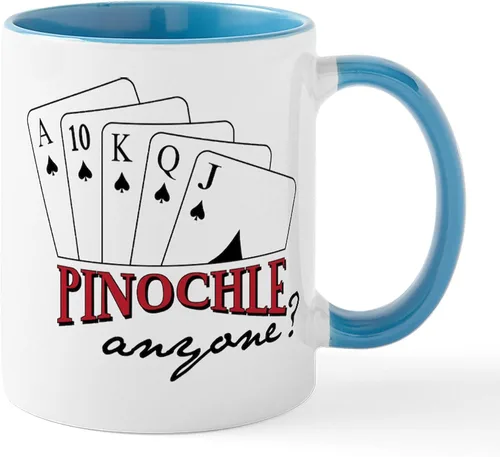 Miniatura 49 de CafePress Euchre Champ Mugs Taza de café de cerámica de 11 oz (11.0 fl oz)
