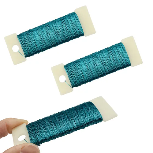 Miniatura 30 de HAHIYO Alambre Negro de Calibre 22 - 1 Rollo, 38 Yardas (115 Pies) Alambre Floral Flexible para Manualidades, Coronas de Navidad, Arreglos