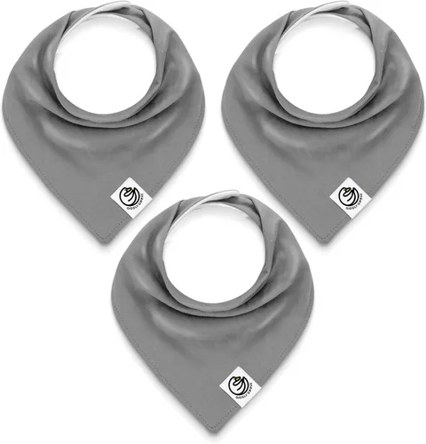 Miniatura 12 de Organic Cotton Baby Bibs for Drooling & Teething – Soft, Ultra Absorbent Baby Bib Set for Boys & Girls, 3-Pack Baberos blancos