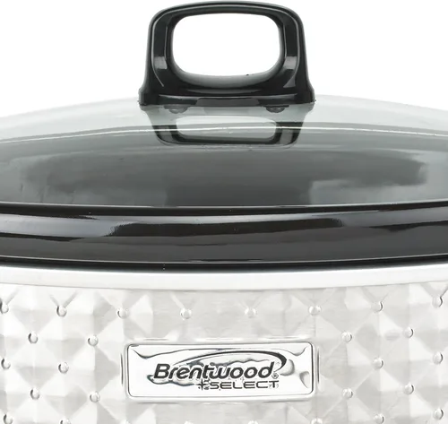 Miniatura 3 de Brentwood Seleccione olla de cocción lenta de 7 cuartos en plata plateado