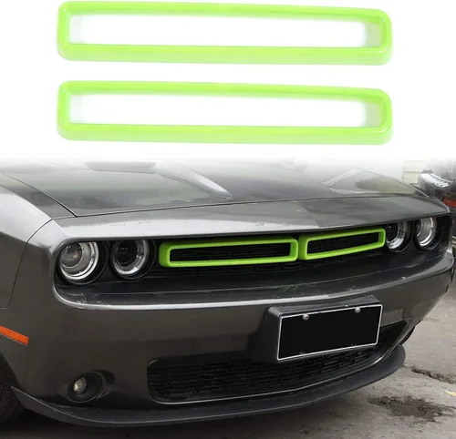 Miniatura 16 de Voodonala para insertos de rejilla delantera Challenger para accesorios Dodge Challenger 2015-2022, ABS rojo 2 piezas