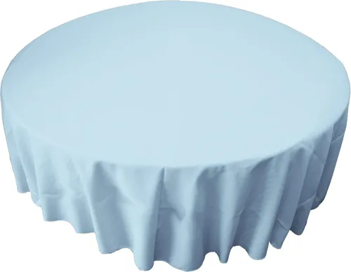 Miniatura 170 de LA Linen - Mantel redondo lavable de popelina de poliéster, resistente a manchas y arrugas, 51", mantel de tela para comedor, cocina, fiesta, Negro