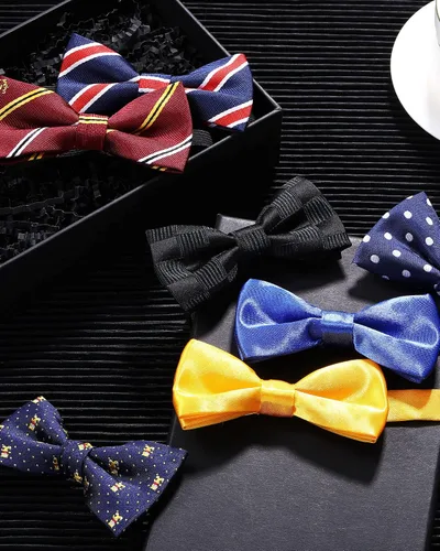 Miniatura 5 de Zhanmai 20 corbatines para niños, preatados, a granel, con banda ajustable para el cuello para niños, boda, fiesta de cumpleaños, Estilo clásico