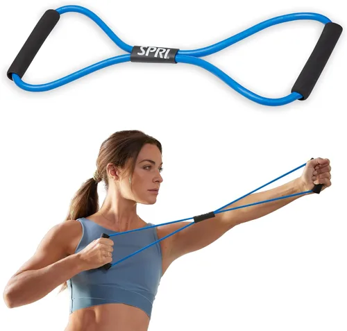 Miniatura 9 de SPRI Ultra Toner Figura 8 Banda de resistencia con asas acolchadas ideal para estiramiento, ejercicio, entrenamiento de fitness, yoga, pesas