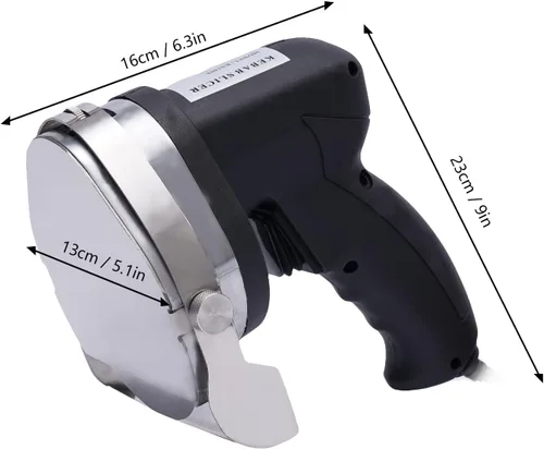 Miniatura 4 de Cortador eléctrico de carne profesional Shawarma Doner cortador de carne 110 V 80 W Gyro Carver máquina de mano 0.039-0.315 in de grosor de corte