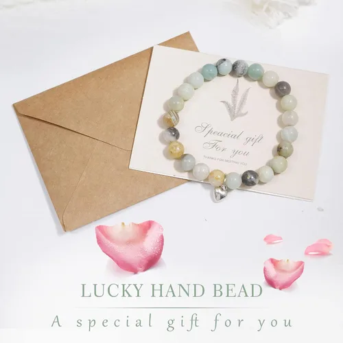 Miniatura 6 de Regalos para mujeres, pulsera curativa de piedra natural, regalos inspiradores para mujeres, adolescentes y niñas