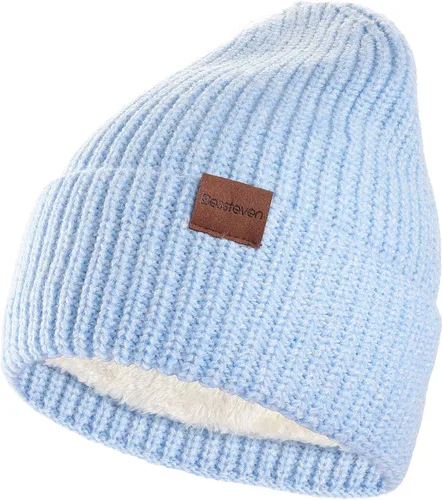 Miniatura 4 de Gorro de invierno para mujer doble capa con forro grueso, suave, cómodo, resistente al viento, cálido, gorro de invierno con calavera, regalo