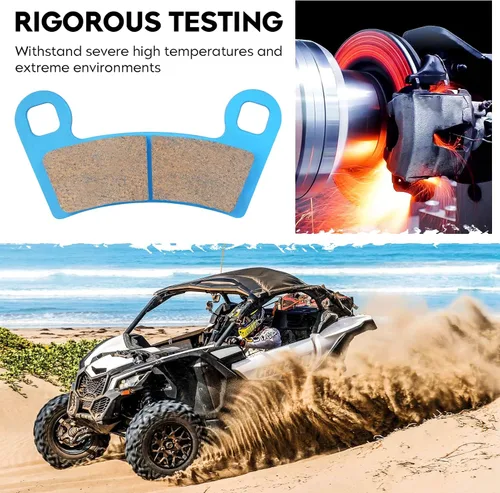 Miniatura 4 de Kit de pastillas de freno de cerámica 2206025 delanteras y traseras compatibles con Polaris RZR 900/RZR-S 900 2015-2021, RZR 1000 2017-2020