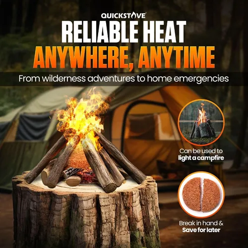 Miniatura 4 de Arrancadores de fuego (paquete de 3) - Discos de combustible de emergencia impermeables para artículos esenciales de campamento, estufa de leña