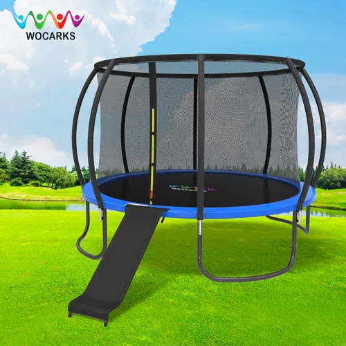 Miniatura 3 de Escalera universal para trampolín de 10/12/14/15 pies, diseño negro y plateado con marco de acero resistente, fácil de montar, seguridad y parte