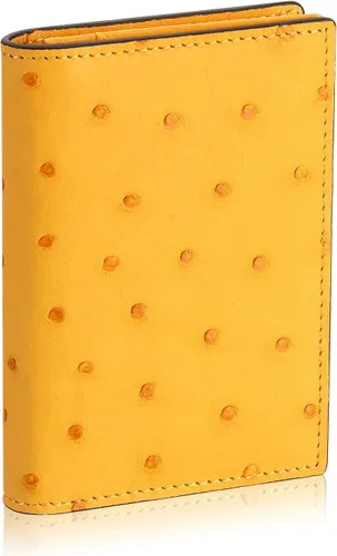 Miniatura 16 de Funda de piel para tarjetas de visita para hombres y mujeres, piel de becerro italiana Café