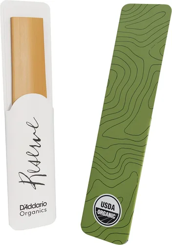 Miniatura 5 de D'Addario Organic Reserve - Cañas de saxofón tenor – Cañas de saxofón – Selladas individualmente – 3.0+ Fuerza, paquete de 5