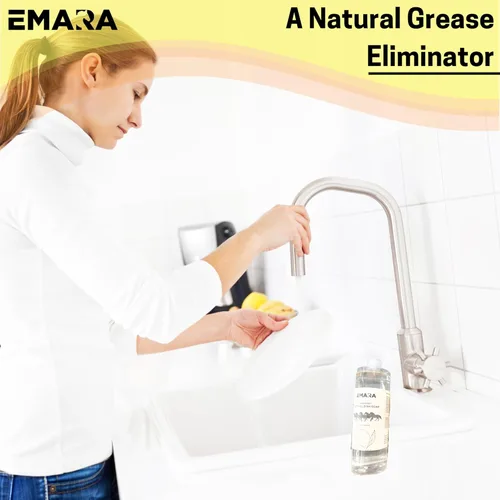 Miniatura 4 de EMARA Jabón líquido para platos totalmente natural, no tóxico, 17 onzas líquidas, hipoalergénico, orgánico, corta la grasa y los residuos
