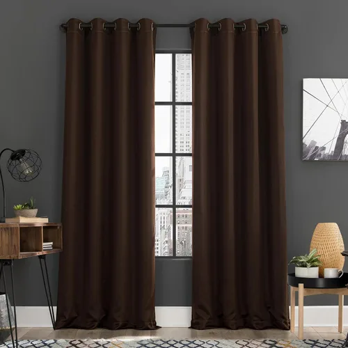 Miniatura 42 de Sun Zero Soho Paquete de 2 paneles de cortinas opacas con ojales de eficiencia energética, 54 x 84 pulgadas, color plateado Gris plateado