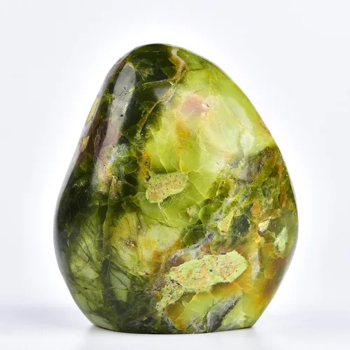 Miniatura 21 de AMOYSTONE Piedra de preocupación pulida de ópalo verde natural para aliviar la ansiedad, piedra preciosa de reiki de cristal curativo de mano