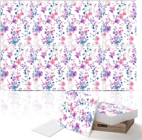 Miniatura 29 de PINWELIFE® Paneles acústicos para pared, paneles absorbentes a prueba de sonido, para el hogar y la oficina, amortiguadores decorativos absorbentes
