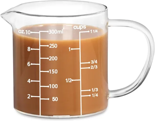 Miniatura 15 de 77L Taza medidora de vidrio, [escala de medición doble cara, mango aislado, pico en forma de V], taza medidora de vidrio de borosilicato alto