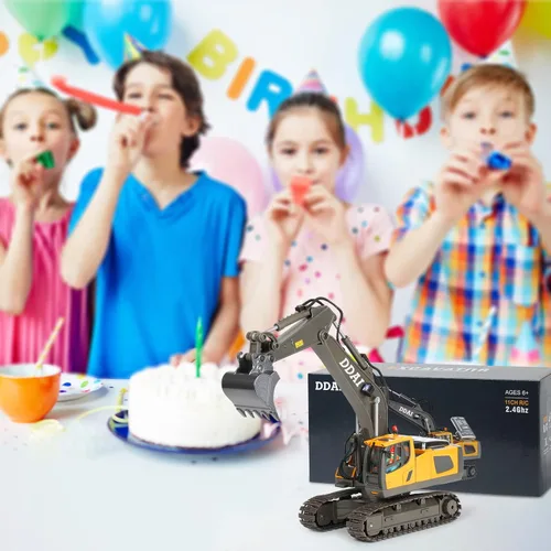 Miniatura 5 de DDAI Excavadora de juguete con control remoto para niños de 8 a 12 años, las mejores ideas de regalo para niños de 3, 4, 5, 6, 7, 8, 9, 10 años
