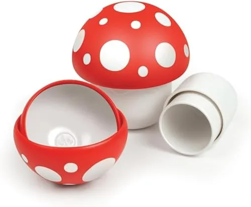 Genuine Fred Vasos medidores de hongos anidables, juego de herramientas de medición de cocina divertidas y funcionales, diseño que ahorra espacio