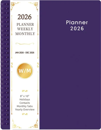 Miniatura 9 de Agenda mensual 2026-2027, calendario de 2 años 2026-2027, enero 2026 a diciembre 2027, 9 x 11 pulgadas, agenda de 24 meses con cubierta en relieve