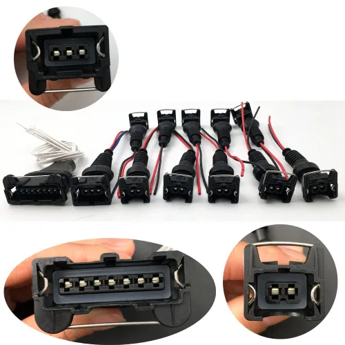 Miniatura 2 de Kit de conector de inyector de combustible compatible con 280zx Datsun 280z Maxima Medidor de flujo de aire Sensor de posición del acelerador