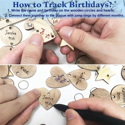 Miniatura 4 de Wellinc Regalos para abuela y mamá - Placa de calendario recordatorio de cumpleaños familiar, regalo del Día de la Madre para la abuela, tablero