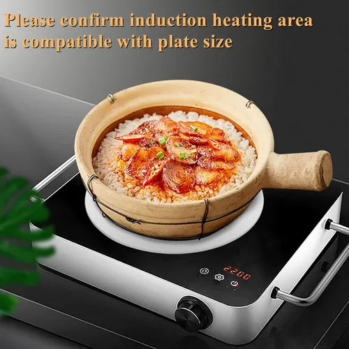 Miniatura 2 de Placa de conducción de calor para estufa de gas, difusor de calor de acero inoxidable, placa adaptadora de inducción con mango extraíble, utensilios