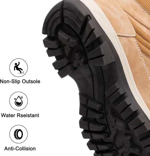 Miniatura 4 de VISCOZZY Botas de senderismo casuales con cordones para mujer