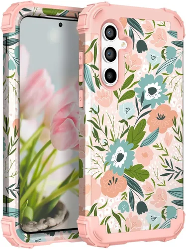 Miniatura 25 de Hocase Funda para Galaxy A13 5G, resistente a prueba de golpes, protección con parachoques de goma de silicona suave + plástico duro, funda