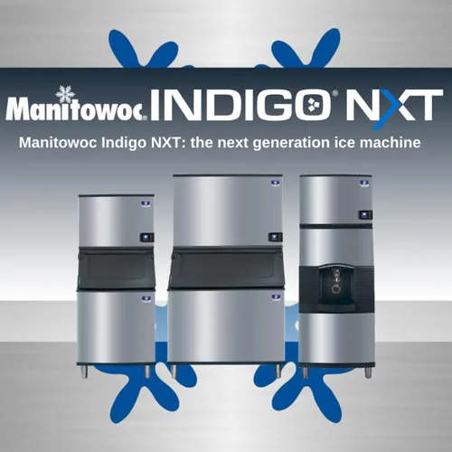 Miniatura 3 de Manitowoc IDT0450A-161 Indigo NXT Máquina de hacer hielo de dados completos refrigerados por aire de 30 pulgadas con contenedor de almacenamiento