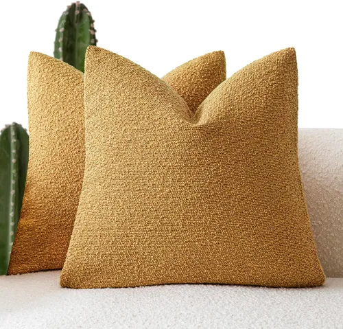 Miniatura 61 de Foindtower - Juego de 2 fundas decorativas de textura de bucle, fundas de almohada acentuadas, fundas de cojín sólidas, neutrales, para sofá, silla